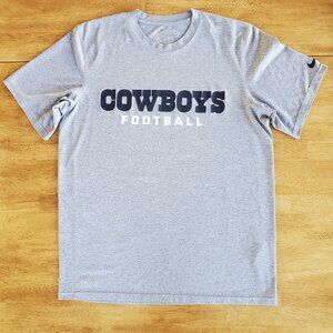 Nike NFL Onfield Apparel Dri Fit Dallas Cowboys grey shirt Football size medium